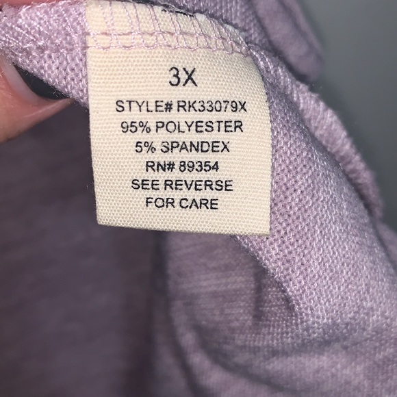 No Comment plus size woman 3X sweater shirt long sleeve lavender color - Picture 5 of 5